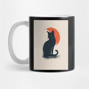 Black Cat 1 - Japanese Retro Art Mug